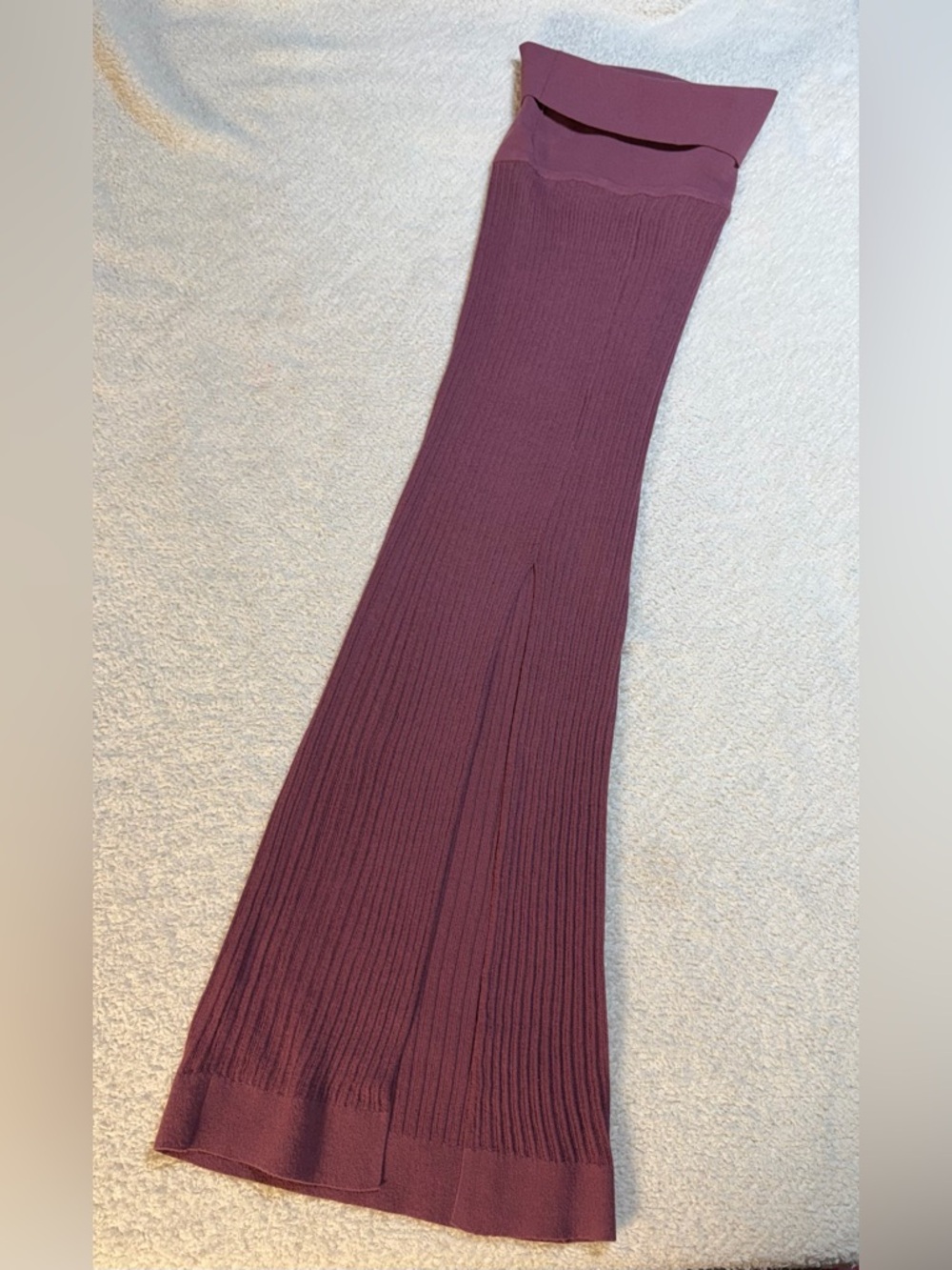KIMS Sheer Knit Foldover Maxi Skirt XS Beet NWT